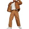Puma Logo MMQ Faux Leather Down Jacket 'Brown' Men's 535786-74