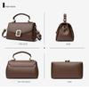 Lychee pattern metal lock handbag women's shoulder bag