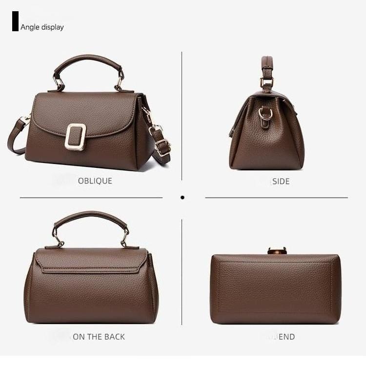 Lychee pattern metal lock handbag women's shoulder bag
