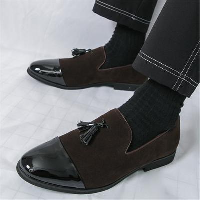 Mode Neuankunft Luxus Designer Herren Patchwork Hochzeits Formale Kleiderschuhe Männlich Quasten Fahr Loafer Zapatos Hombre