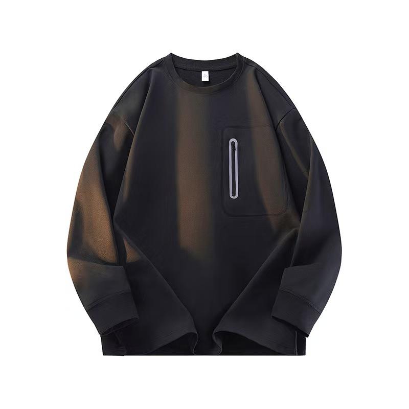 Mens Casual Loose Crew Neck Long Sleeve Pullover Sweatshirt