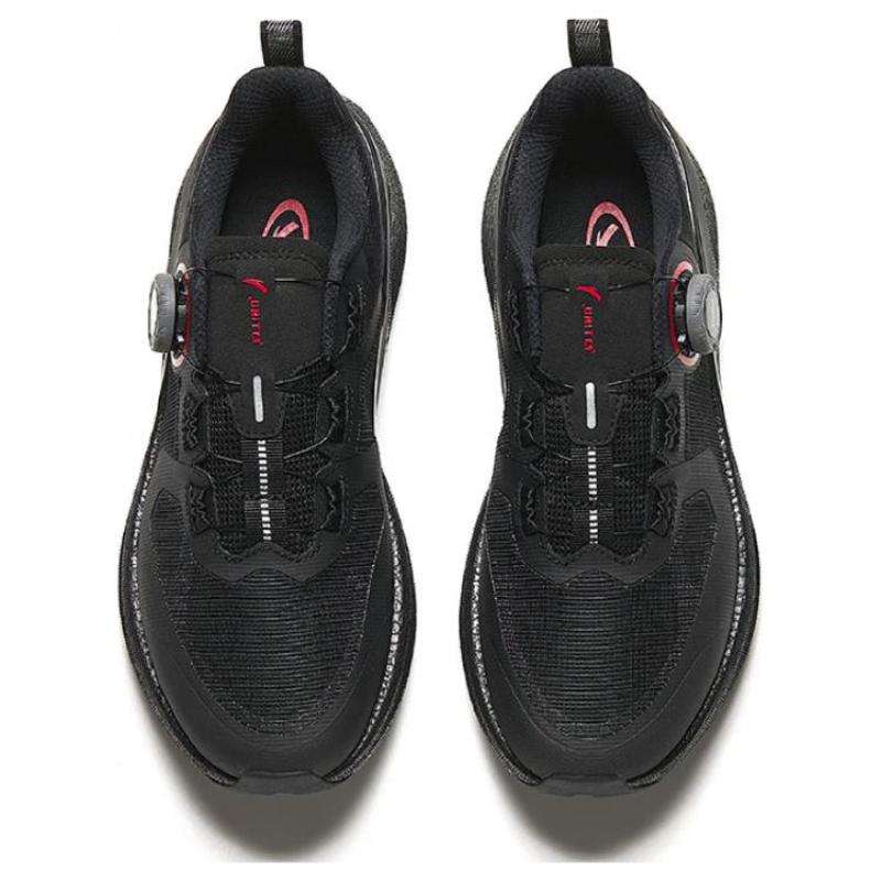 Anta Cushioning Wear-Resistant Low-Top Running Shoes Men's Black Red Sneakers 112427780-3