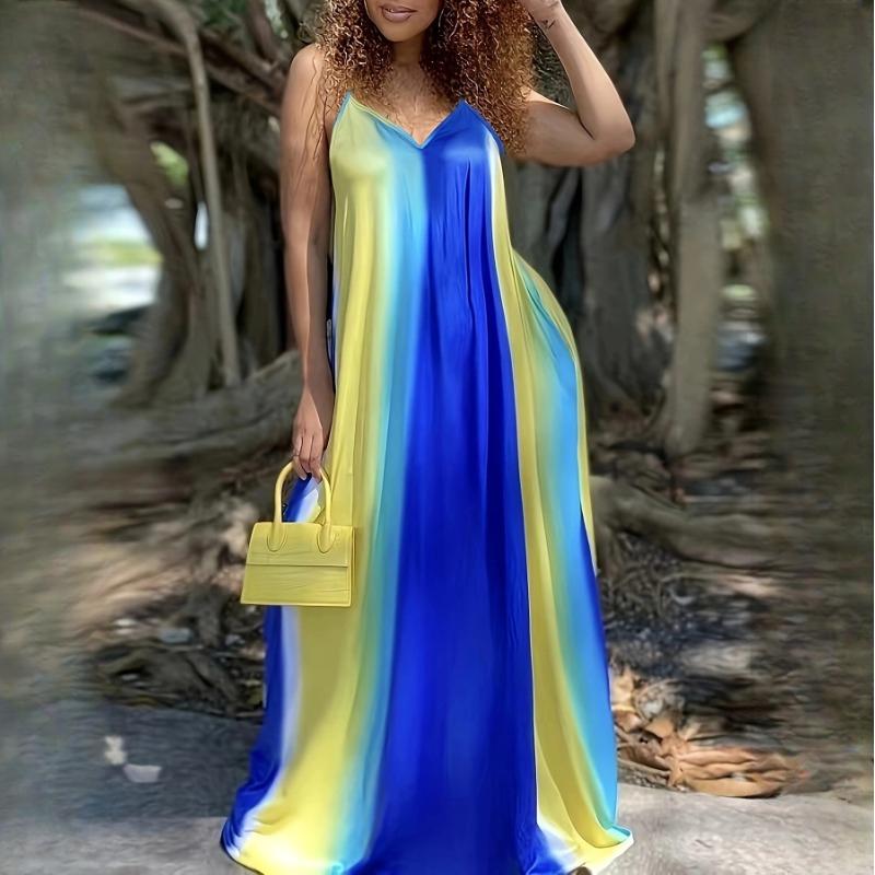 

GMXIA Летние женские сексуальные принтованные сексуальные длинные платья с глубоким V-образным вырезом XXL синий