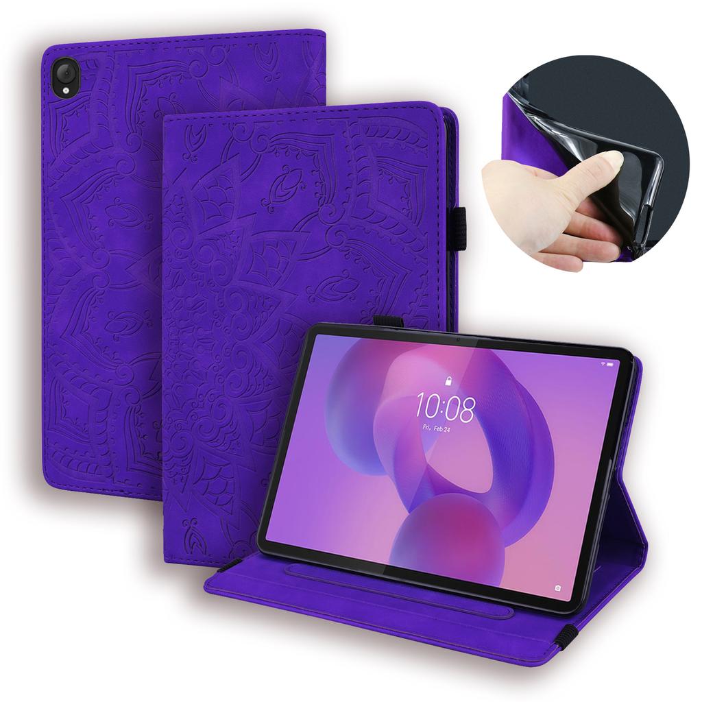 Für Lenovo Tab K10C/E10C Tablet Hülle Kartenfächer Lederhülle Blumenmuster