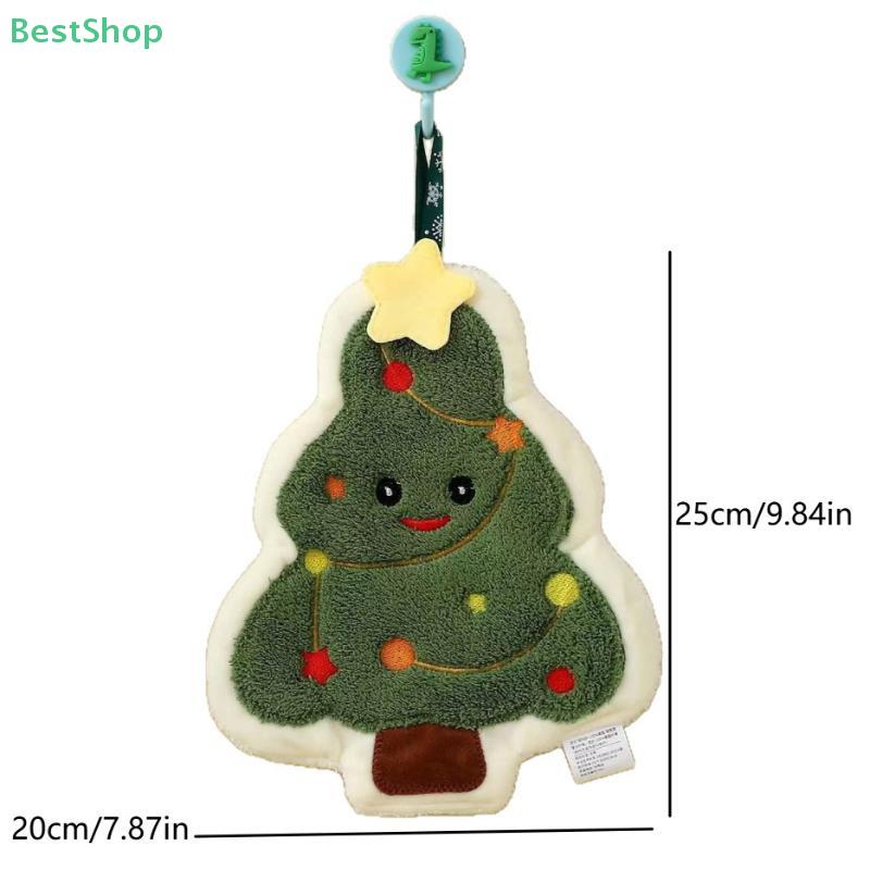Christmas-themed Hand Towel,Cartoon Kitchen Thickened Hanging Quick-dry Towel Handkerchief,Absorbent