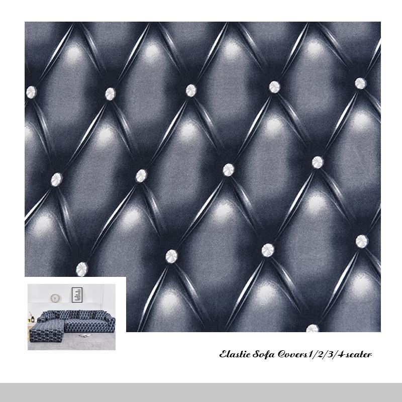 VIP LINK Sofa Cover Elastic Chaise Longue Sofa Cover for Living Room Stretch Covers for Corner Sofa L-shaped Need Buy 2pcs Cover