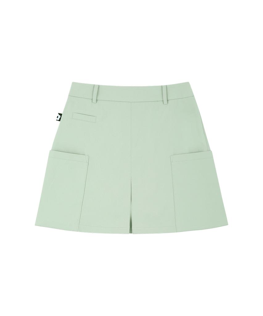 AVEN H-Line Pleated Culotte Skirt Mint