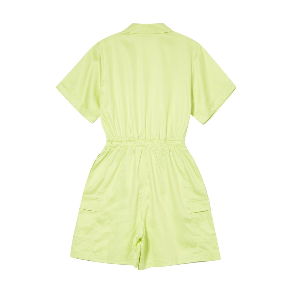 Puma Moisture Wicking Breathable Mid Rise Solid Color Jumpsuit Women Jumpsuits Light-Yellow 624108-75