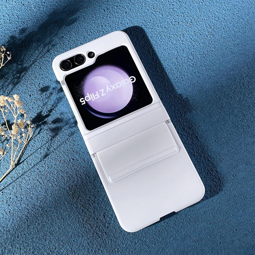 Phone Case for Samsung Z Flip 7 6 5 4 3 Flip7 Flip6 Flip5 Flip4 5G Hinge Silicone Protector Solid Color Hard PC Full Cover Skin