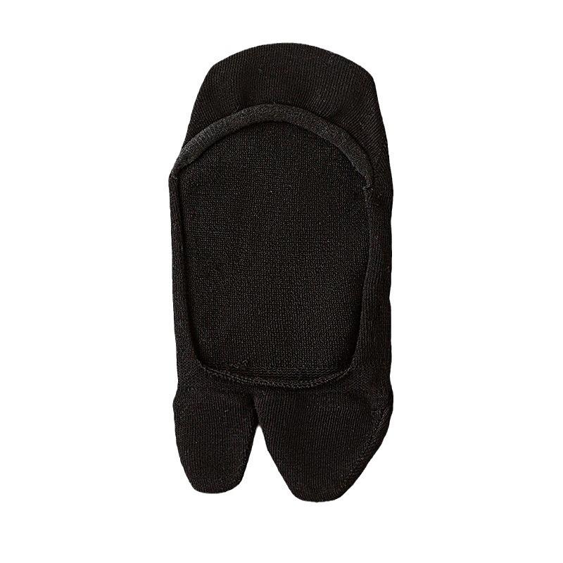 Women's Summer Thin Style Can Not Drop The Heel 7A Antibacterial Ultra Shallow Mouth Invisible Two Toe Boat Socks