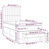 3137937 vidaXL Lit à sommier tapissier avec matelas Noir 90x190 cm Velours