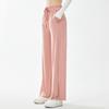 Women's Ice Silk Sun Protection High-Waist Wide-Leg Pants - Lightweight, Quick-Dry, Slimming, Casual, Versatile Summer Wear.