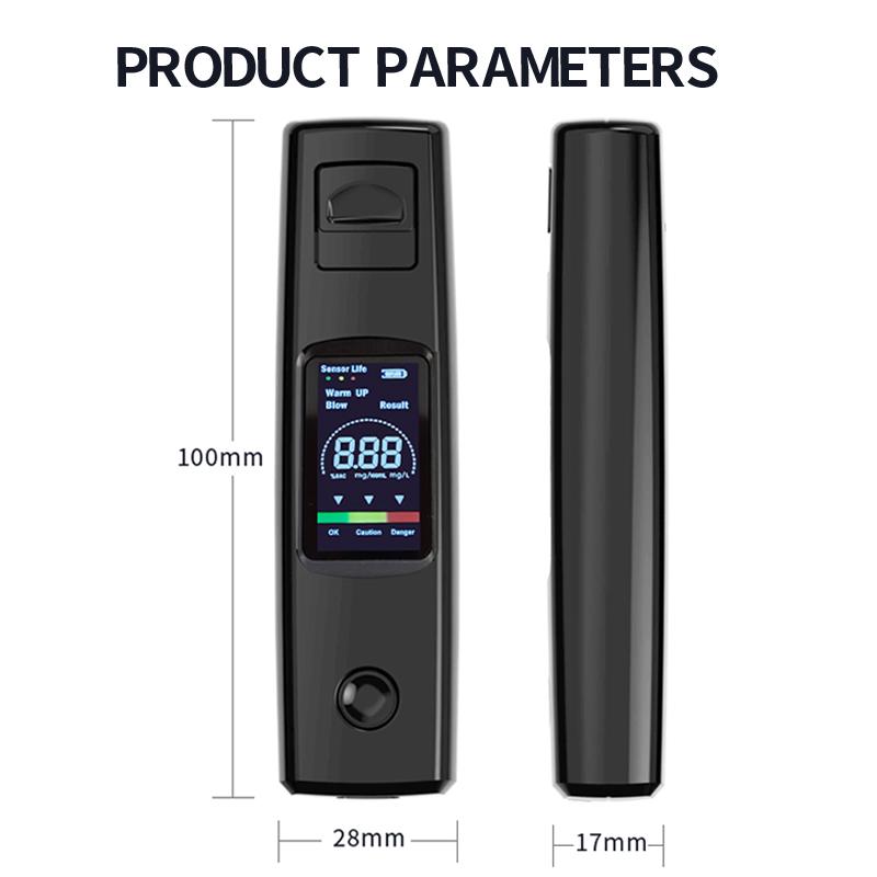 LCD Digital Display Breath Alcohol Tester Non-Contact Alcohol Meter Accuracy Breathalyzer Diagnostic Tool Type C Charging