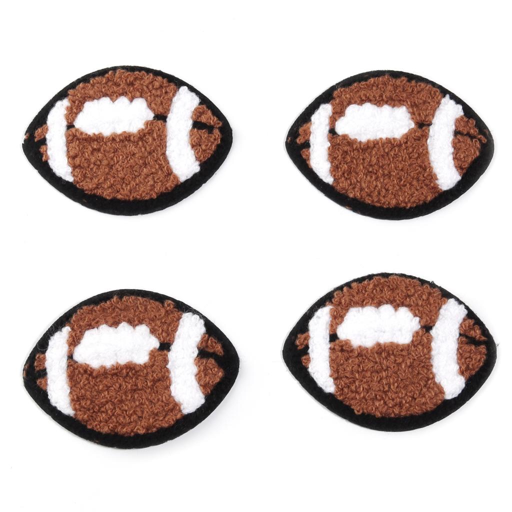 4pcs Sports Towel Embroidered Fabric Patches Basketball Football Rugby Baseball Ironing Patches For Clothing Sewing DIY Applique