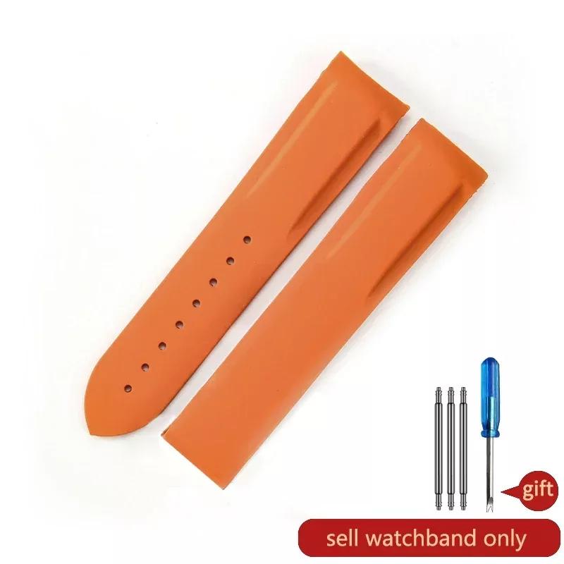 Replace Original Arc Interface Silicone Rubber Watchbands for Omega New Seahorse 300 Universe Super Seiko Hamilton Watch Strap