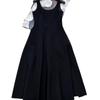 Early Spring U-neck Slim-fit Waistband Vest Dress - Simple Classic Casual Style