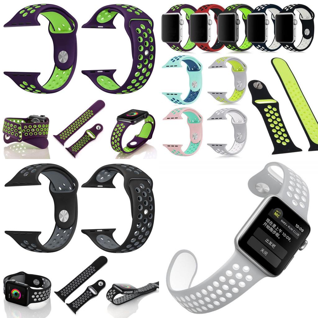 Stylish Two-tone Silicone Apple Watch Strap Flexible And Durable For Iwatch