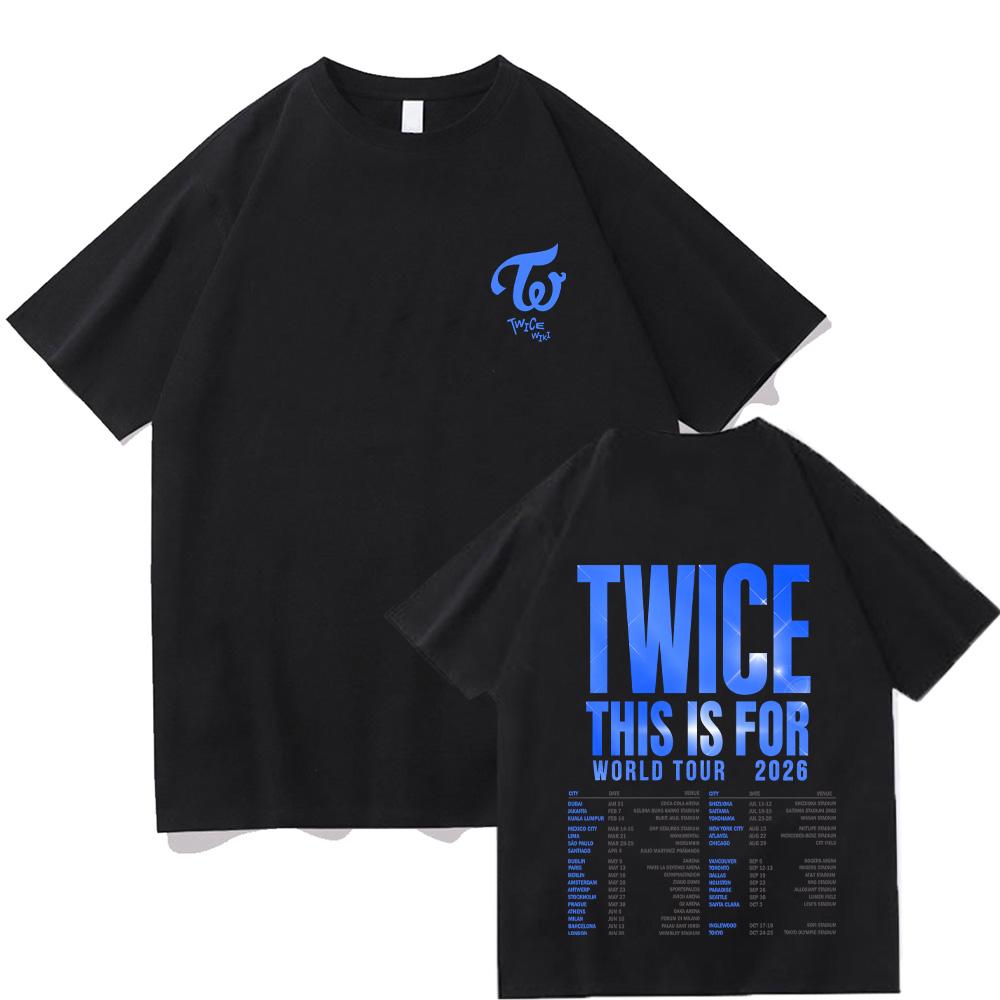 Twice This Is for World Tour 2026 T-Shirts Herren Damen Grafikdruck T-Shirts Tee Hohe Qualität Baumwolle Weiche T-Shirts Lockere Kleidung
