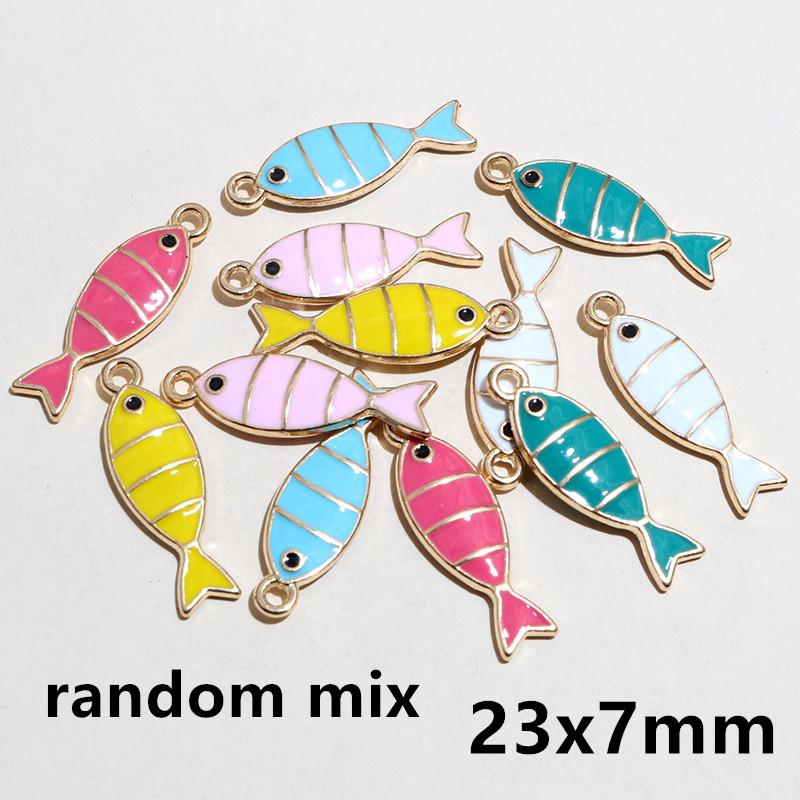 20pcs Enamel Fish Year Number 2026 Charms Pendant DIY Jewelry Making Craft Accessories for Earrings Necklace Bracelet Keychains