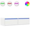 VidaXL TV Stand with LED Lights White 100X35.5x25 Cm, Hi-Fi Cabinet, Entertainment Center, TV Cabinet, Furniture 860238