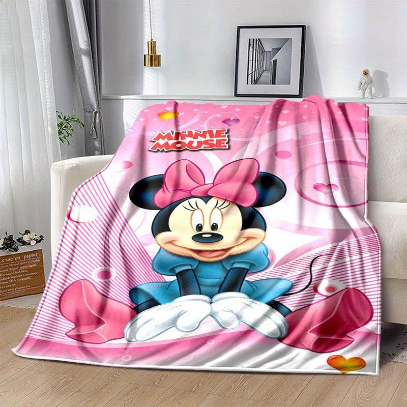 Mickey and Minnie Cartoon Blanket: Adorable, Warm, and Perfect for Home Decoration Living Room, Travel, and All Seasons Christmas Décor