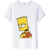 Casual Disney Cartoon Simpson Harajuku T-shirt Summer Blouses Ladies Men White Tees Tops Short Sleeve Blouses Women 90S Tshirt