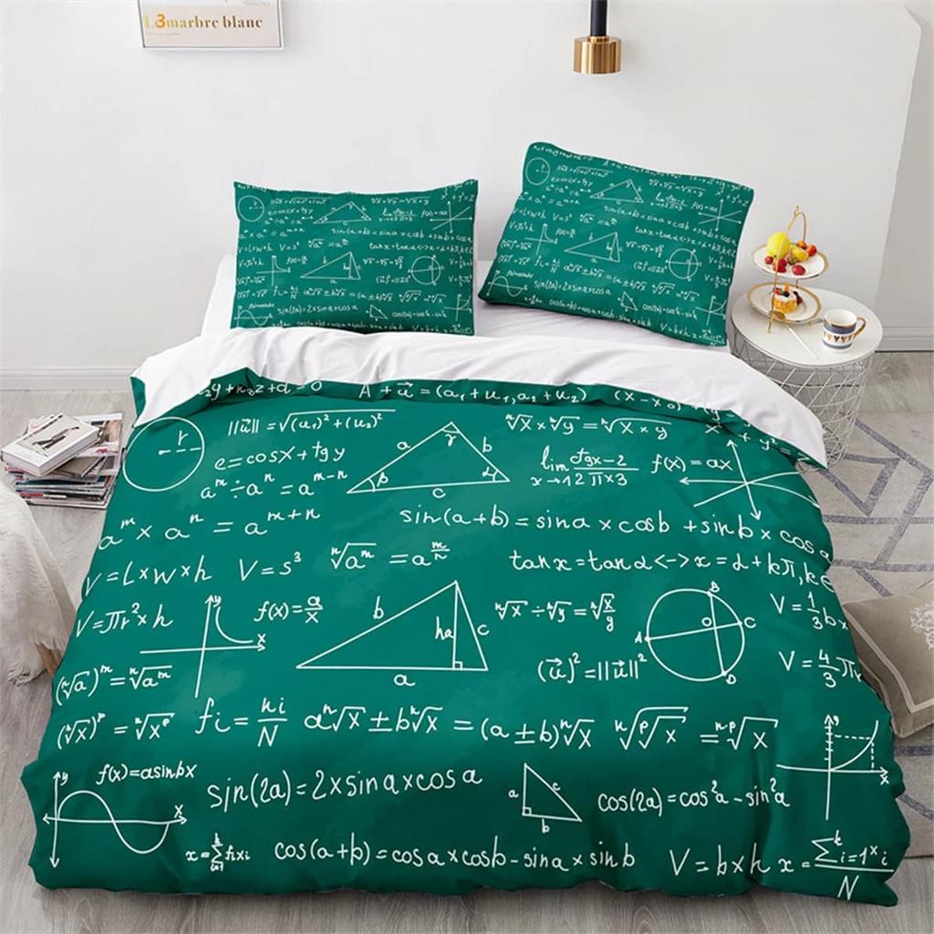 Mathematical Formulas Math Equations Soft Duvet Cover Suitable for Children Young Boys plus Young Girls Who Love Mathematics Scholars Comfortable