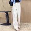 Women's 2025 Spring Khaki Retro Wide-Leg Accordion Pants - Loose, Versatile Fit