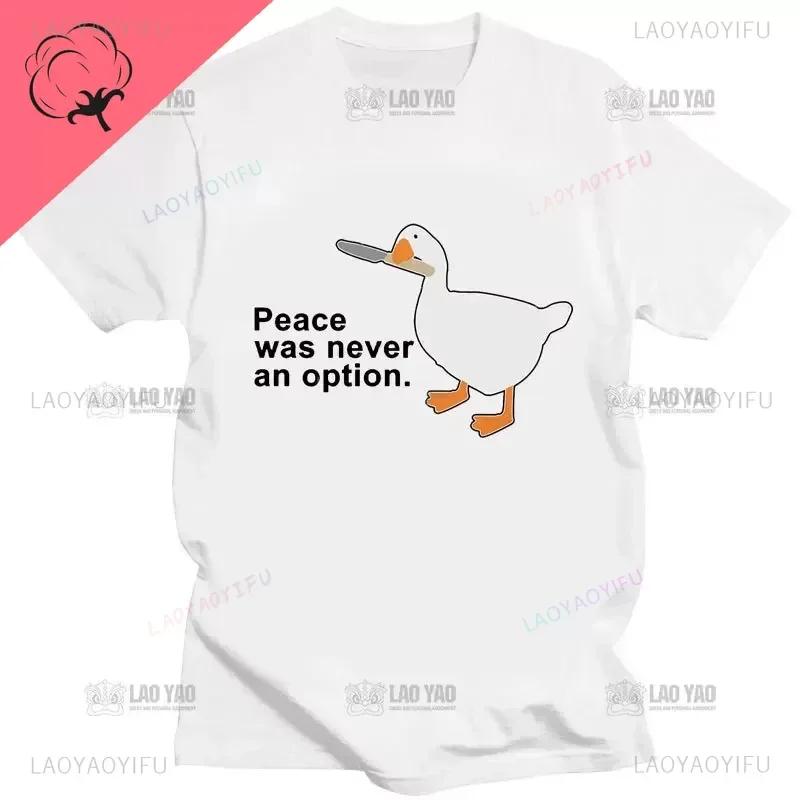 Kawaii Koszulka z Gęsią Zabawna Koszulka Gęsia Skórka Głupia Gęś Kobiety Mężczyźni Casualowe Topy do Dojazdów Oversizowa Koszulka Camisetas Koszulki na Zamówienie