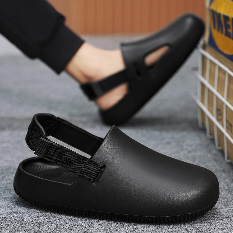 Sommer Clogs Herren Hausschuhe Herren Flache Pantoletten Strandsandalen Schnelltrocknende Wasserschuhe Arbeit Casual Garten Leichte Hausschuhe
