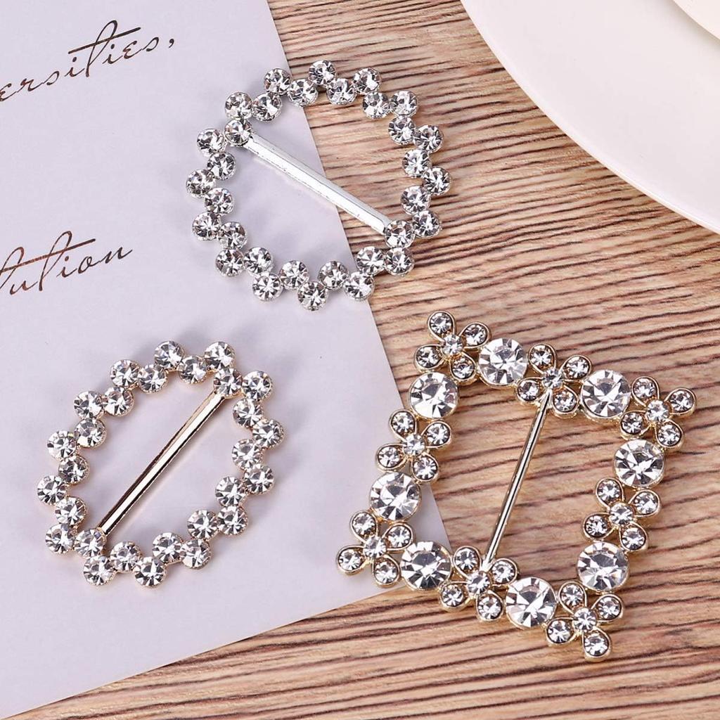 BESTOYARD Scarf Ring 3Pcs 80s Party Tee Shirt Clips Pearl Rhinestone T Shirt Scarf Clip Ring Buckles Waistband Neckerchief Clip Rings for Clothing