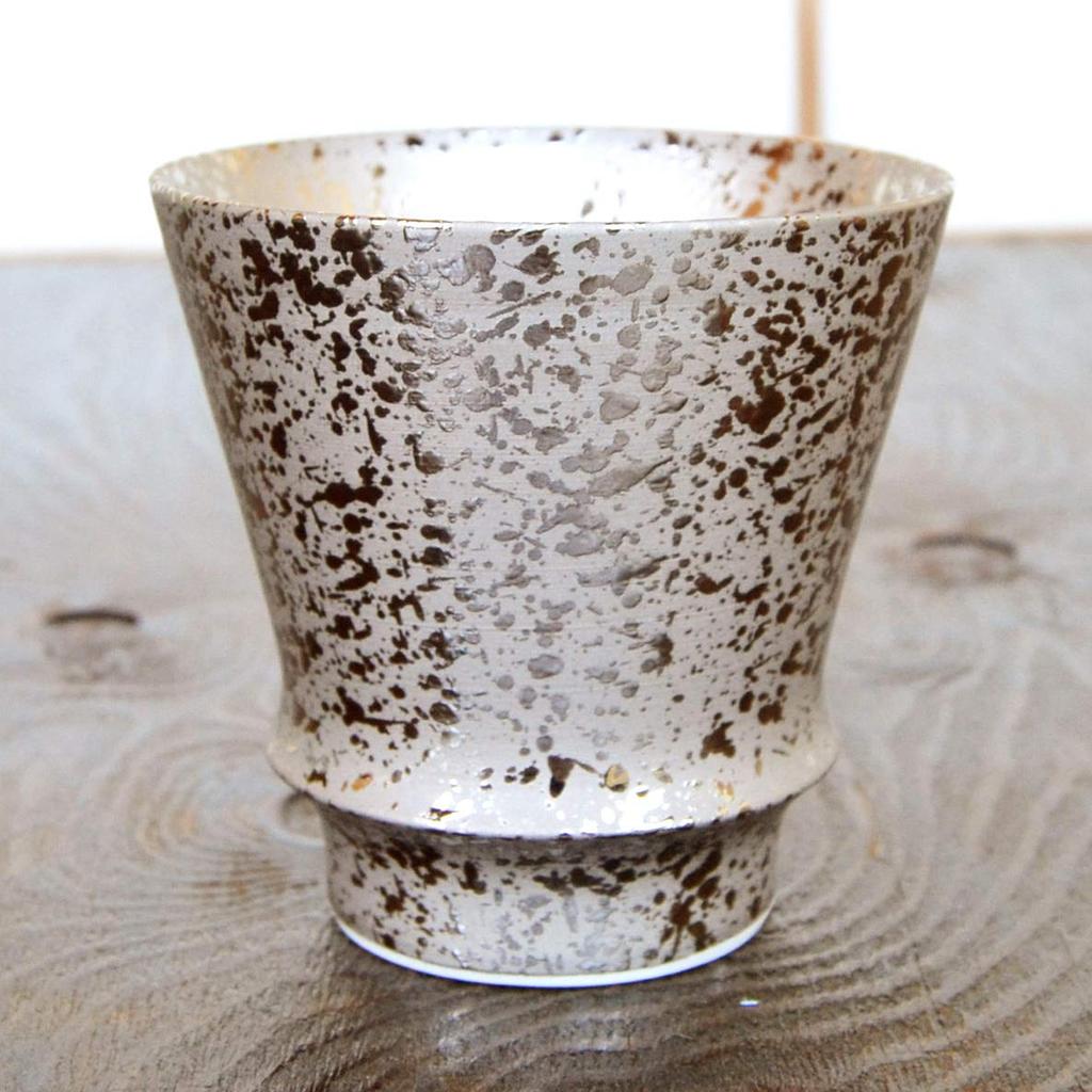 Shochu Glass Arita Ware Stylish Silver Color Supreme Shochu Glass Ceramic Made in Japan