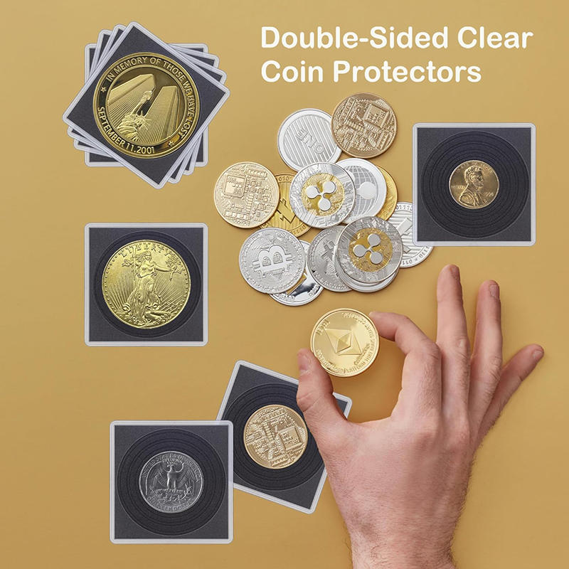 Small Square Storage Box for Coins and Currency Protective Case Holder for Collectible Coins Compact Organizer for Coin Collection and Home Storage