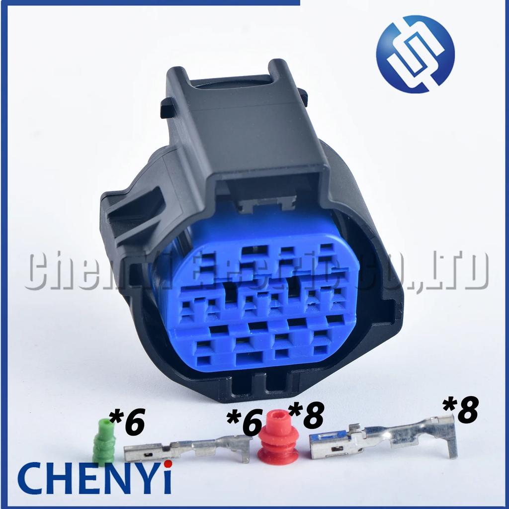 14 Pin 8B+6S Automotive Waterproof Connector Car Electric Wire Socket Headlight Wire Harness Plug For Hyundai Kia