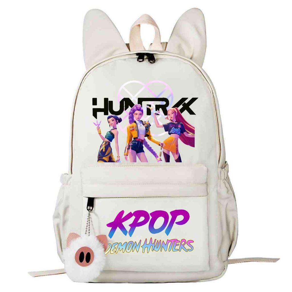 

Large Capacity Kids Girls Kpop Zoey Mira Rumi Derpy Sajaboys Printed Student School Bag Casual Rabbit Ear Backpack 38*28*12cm
