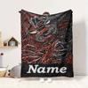 Custom Name Carnage Flannel Blanket Throw Blanket Soft Warm Sofa Bed Decor Unique Gift