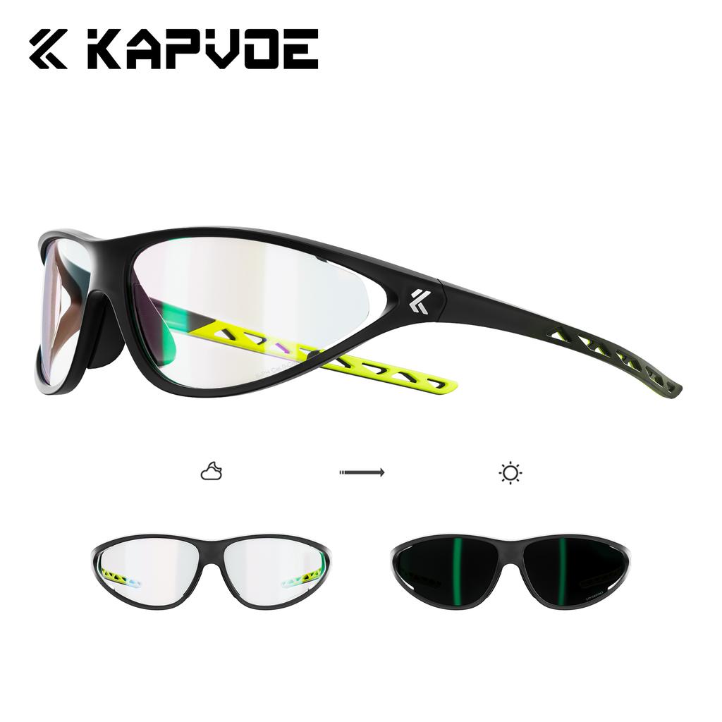 Kapvoe Hot Fashion Cycling Sunglasses Men Photochromic Glasses Mountain Running Hiking Eyewear Sports UV400 Climbing Goggles