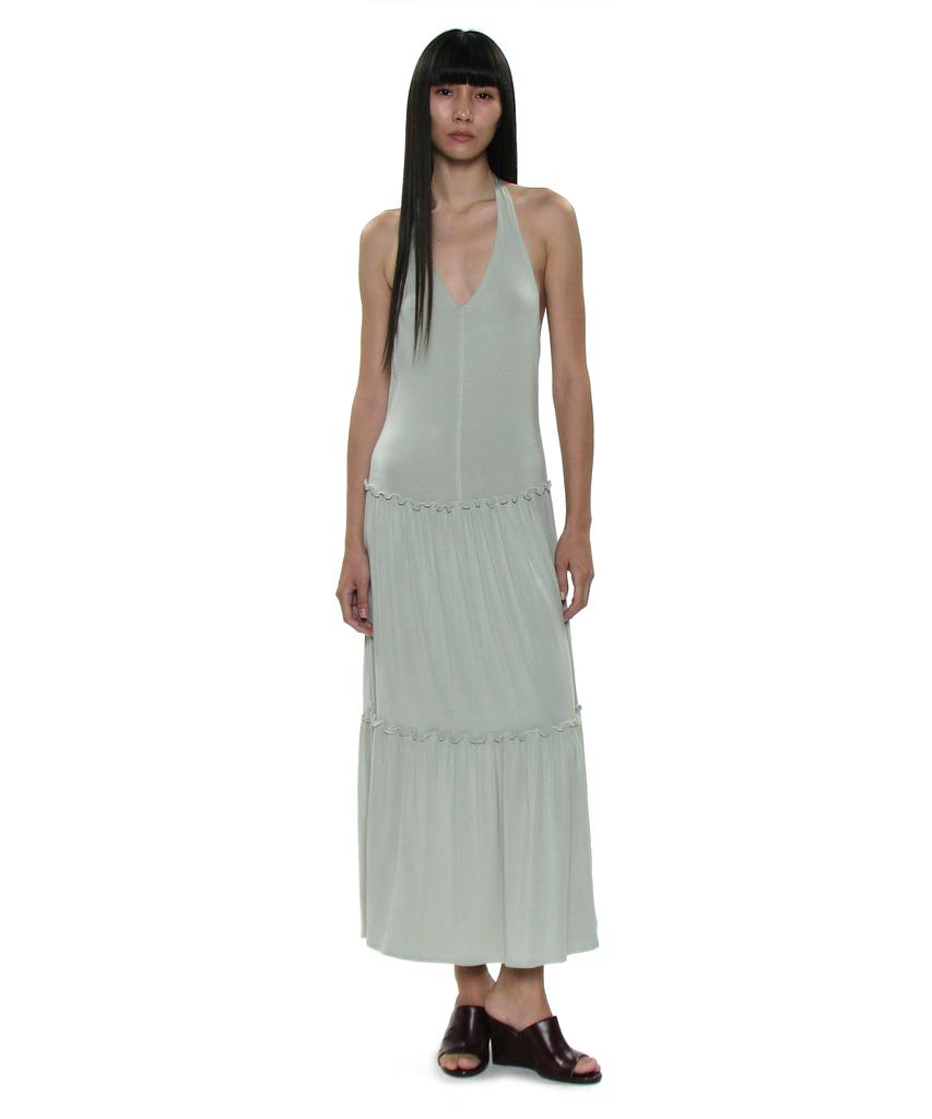 PARTIMENTO WOMEN Pwc Halterneck Tiered Shirring Dress_7 Colors