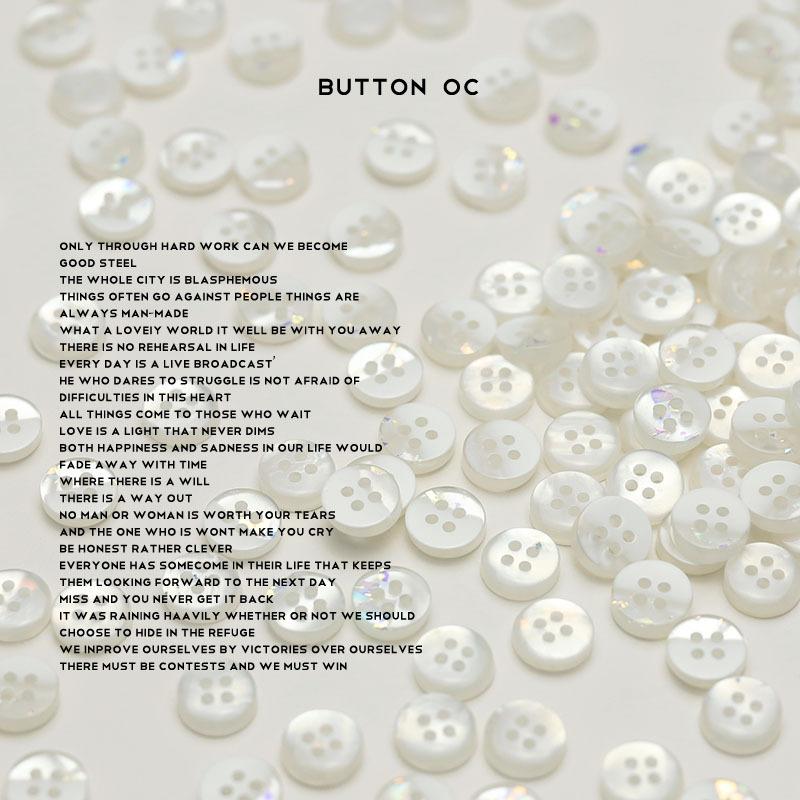 Resin Four-Eye Half-Edge Imitation Shell Buttons, Knitted Cardigan, Sleeve Collar Buttons, Summer And Autumn Shirts, Accessories, Hand-Sewn Buttons