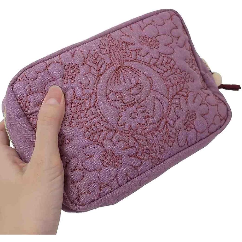 Marushin Moomin Quilted Purple Pouch, Perfect for Cosmetics, Gifts, Birthdays, and More. Women's Accessories. Product Number: 1425025600