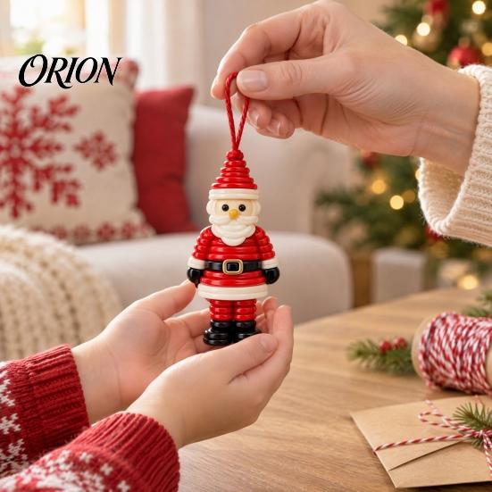 Christmas Decoration Materials for Crafts 2Pcs DIY Pendant Decoration, Plastic Hanging Ornaments with Santa Claus Snowman Angel Decor Shape, Tree Door
