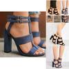 Fashion Ladies With Sandals High Heel Buckle Summer Casual Shoes Size New