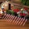 12/24pcs Crystal Clear Christmas Tree Ornaments Icicle Decorations For Holiday & Winter Party Decor Holiday Decorations
