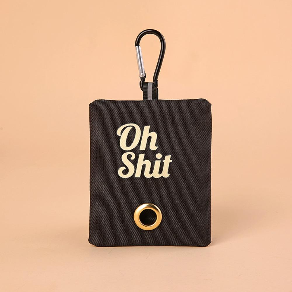 New Dog Poop Garbage Bags Organizer with Buckle Portable Poop Bag Dispenser Pets Supplies Canvas Waste Bag Holder for Outdoor