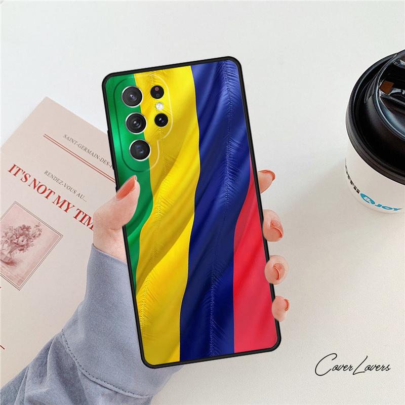 Mauritius Flagge Handyhülle Für Samsung Galaxy S24 S25 S23 S22 Ultra Note 10 20 Plus S20 S21 FE Hülle