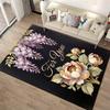 Elegant Floral Carpet with "For You" Text and Purple Wisteria Pattern Suitable for Use As an Anti-slip for Living Room Bedroom Sofas