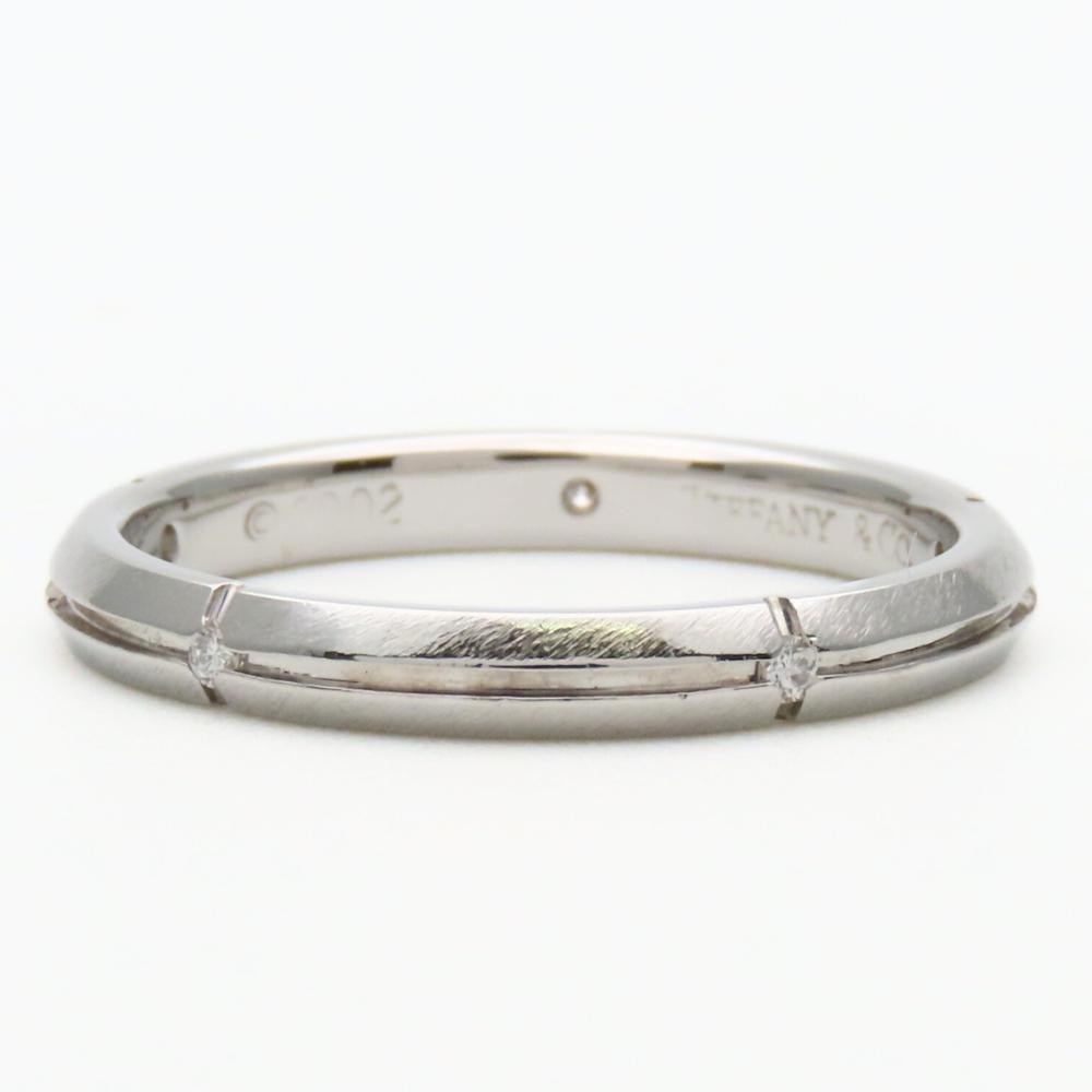 Used TIFFANY&Co. Ring Streamerica Narrow EU#50 K18 White Gold/diamond 2.5g White Gold 5PD