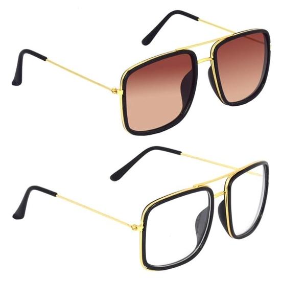 

Квадратні сонцезахисні окуляри для дорослих унісекс Dervin, багатобарвна оправа, різнокольорові лінзи (Середній) - Упаковка з 2 штук