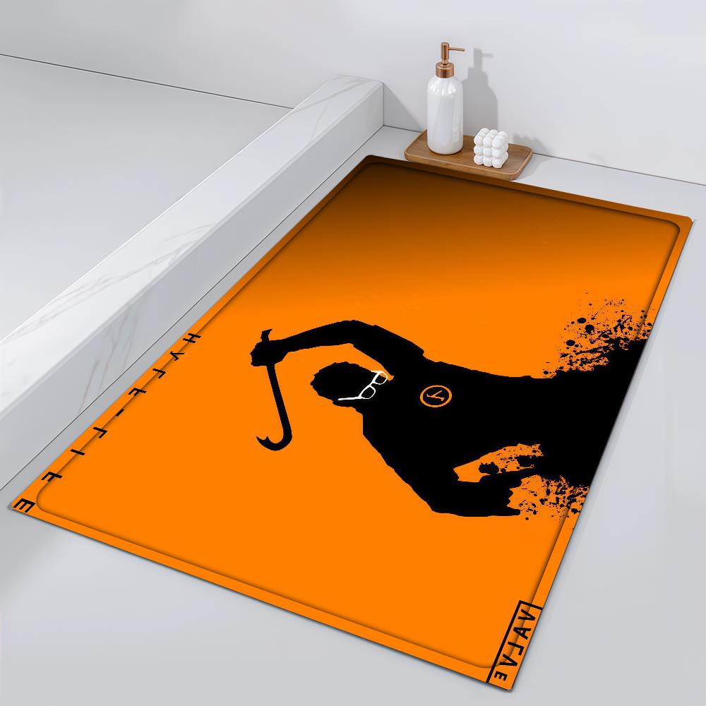 

Door Mat H-Half Bedside Entrance Bath Floor Decoration Corridor Shooting Door Mat Carpet Living Room Game Life Balcony 40cm x 60cm