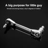 Mini Double Headed Ratchet Wrench 1/4 Inch Drive Socket Screwdriver Bit Driver Quick Release Ratchet Wrench Hand Tools